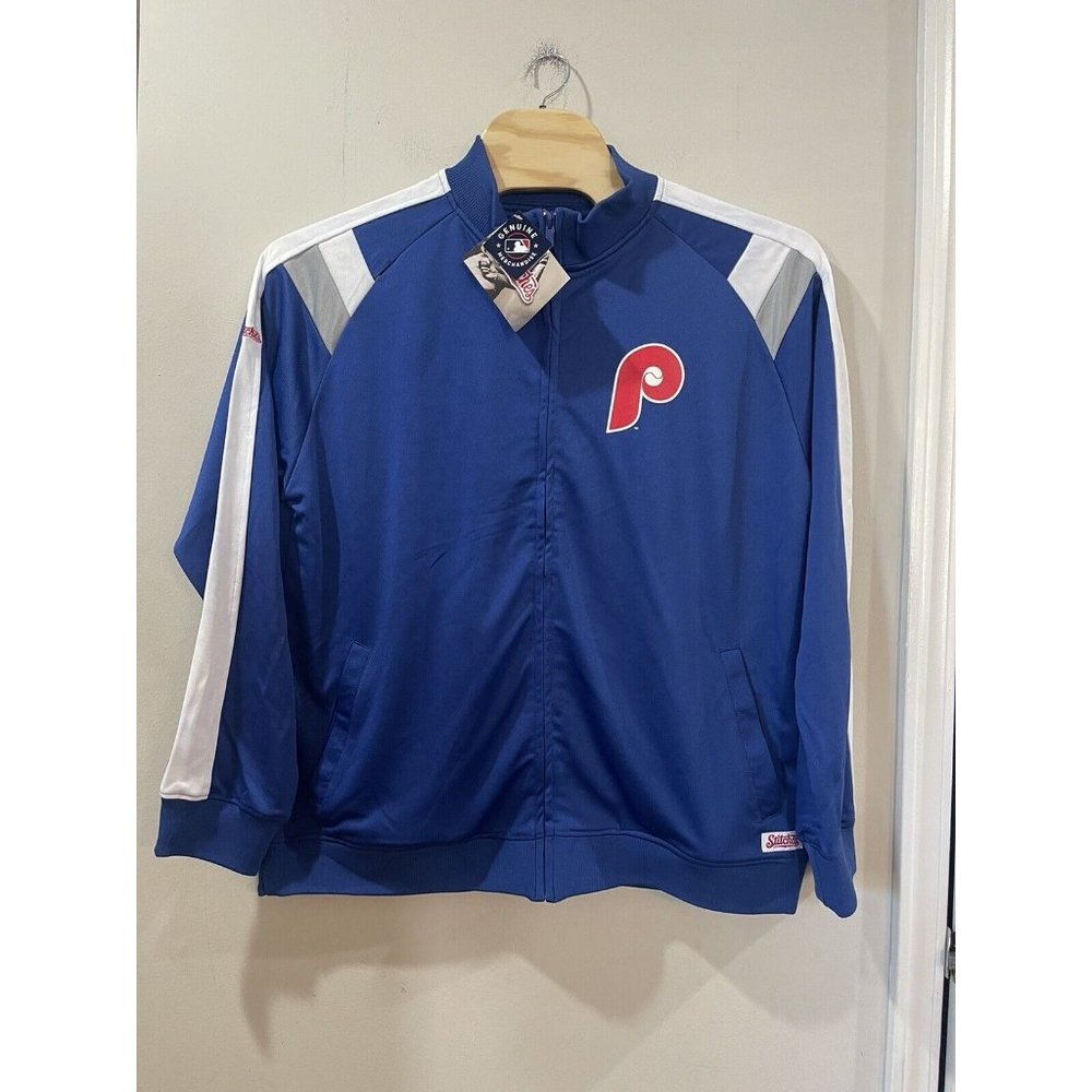 Philadelphia Phillies‎ Stitches Men's Polyester Blue XL Zip Up MLB